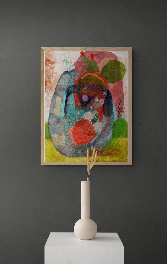 Original Mixed Media Collage Painting-Find Your Way