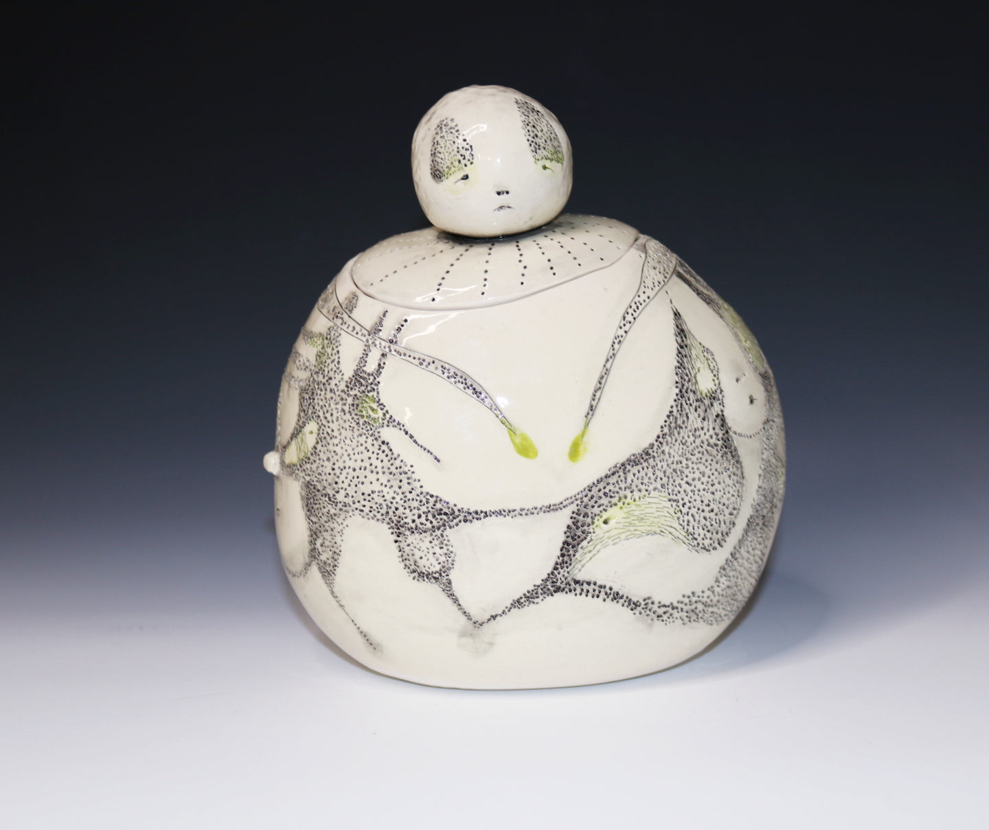 Original Hand Built Ceramic Vessel " Silent Keeper"