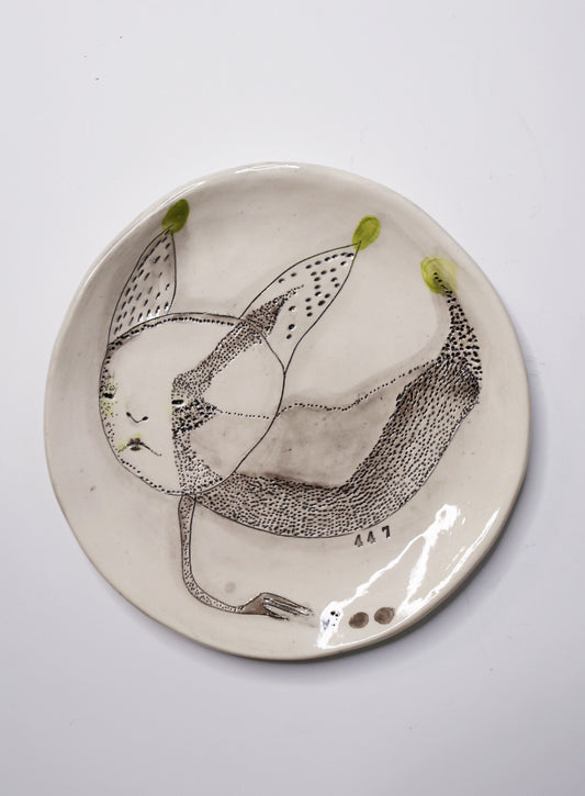 One Of A Kind Collectable Ceramic ART Plate "447"