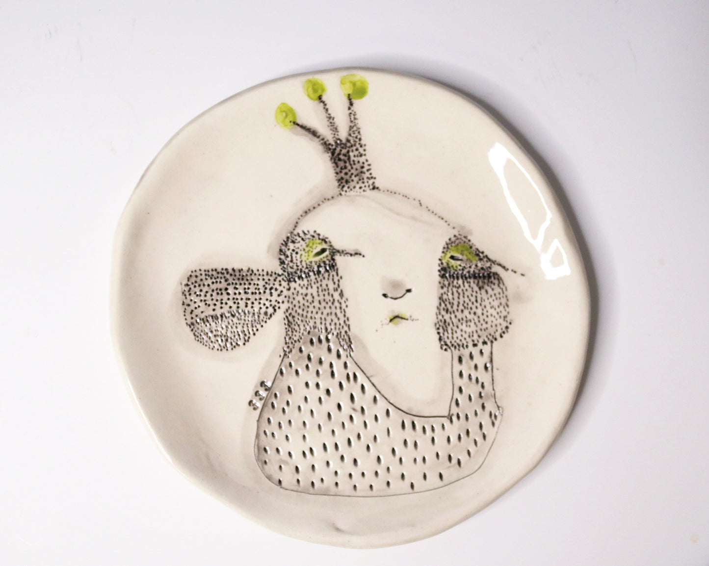 One Of A Kind Collectable Ceramic ART Plate "333"