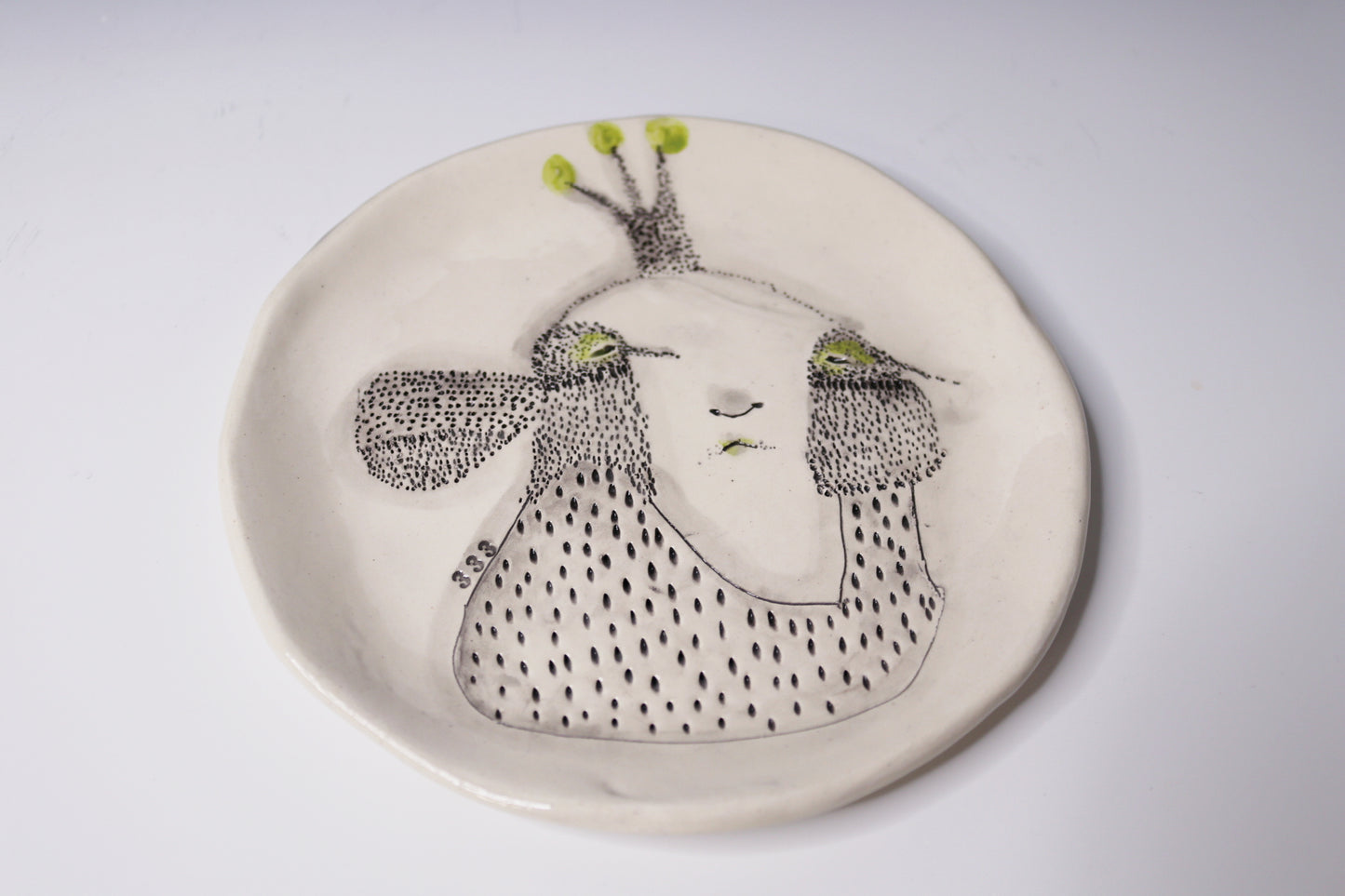 One Of A Kind Collectable Ceramic ART Plate "333"