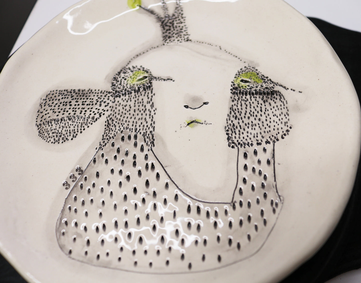 One Of A Kind Collectable Ceramic ART Plate "333"