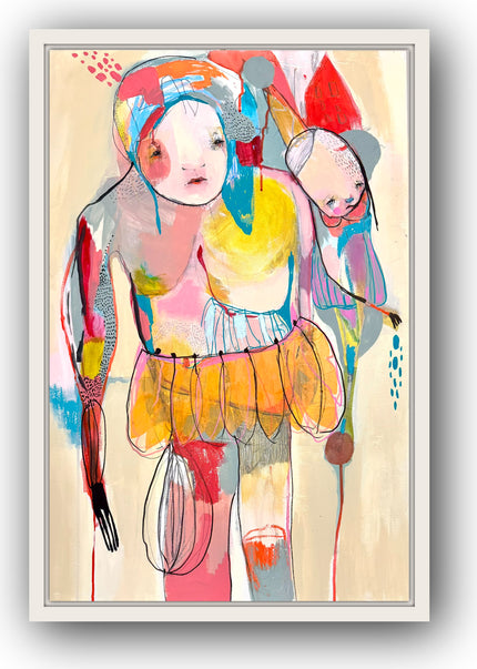 Large Abstract Figurative Painting , - Born To Dance