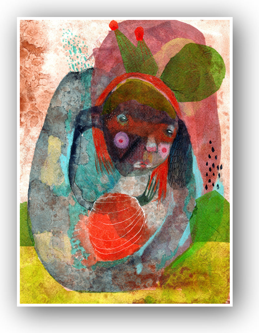 Original Mixed  Media Collage Painting-Find Your Way