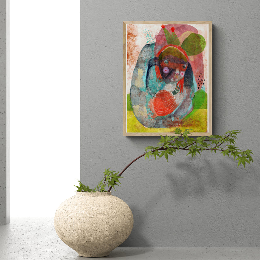 Original Mixed  Media Collage Painting-Find Your Way