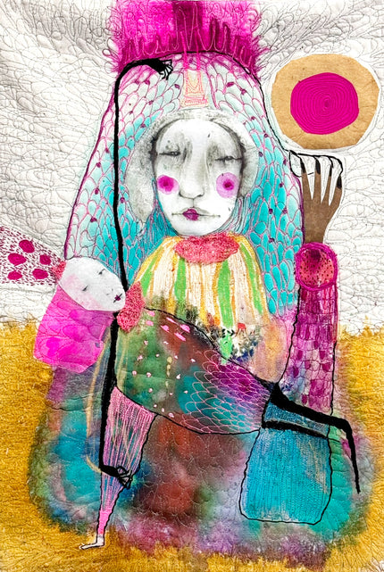 Mixed Media Textile Wall Hanging 