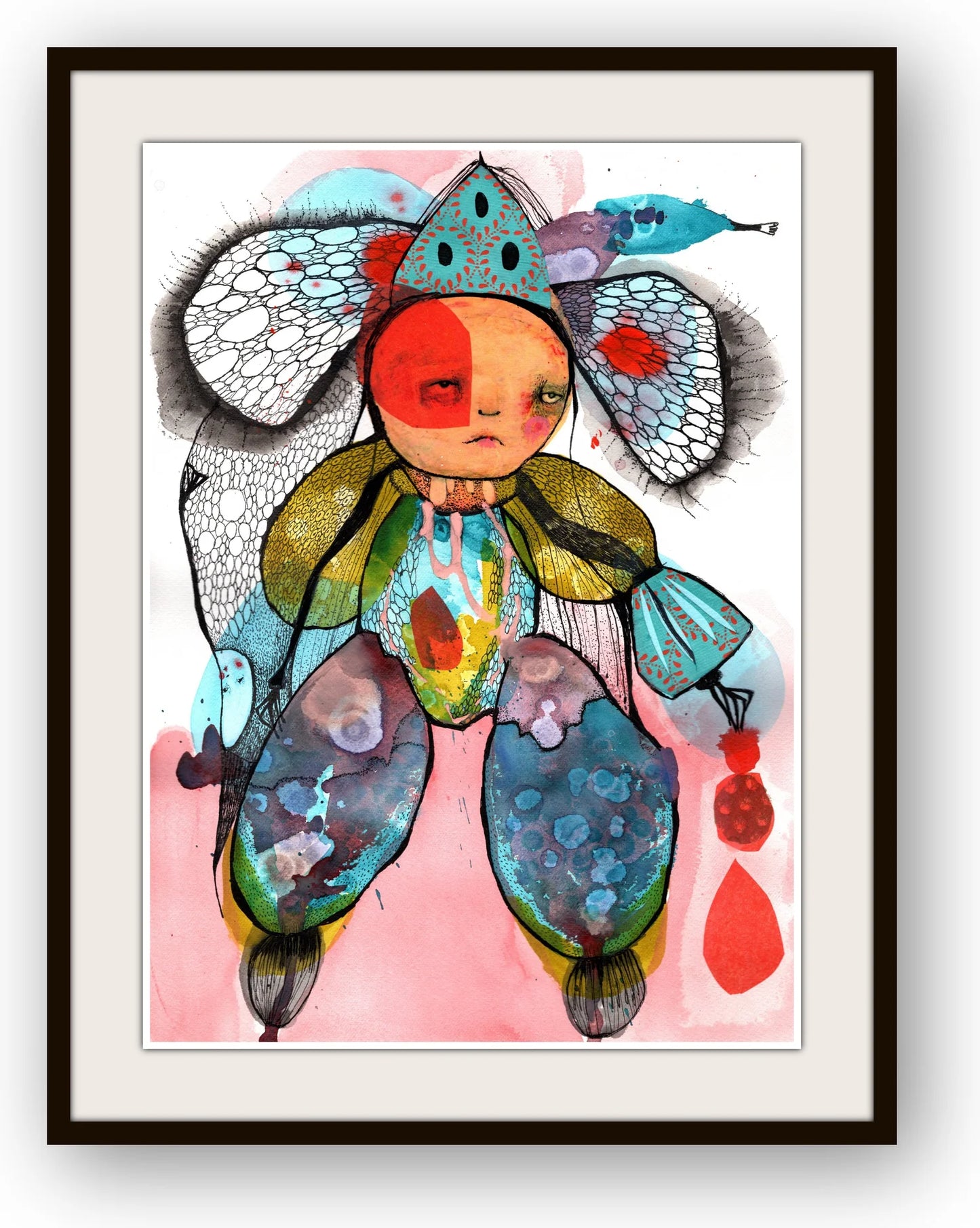 Original Mixed  Media Collage Painting- Free Mind — c r o m e o l a  Original Mixed Media