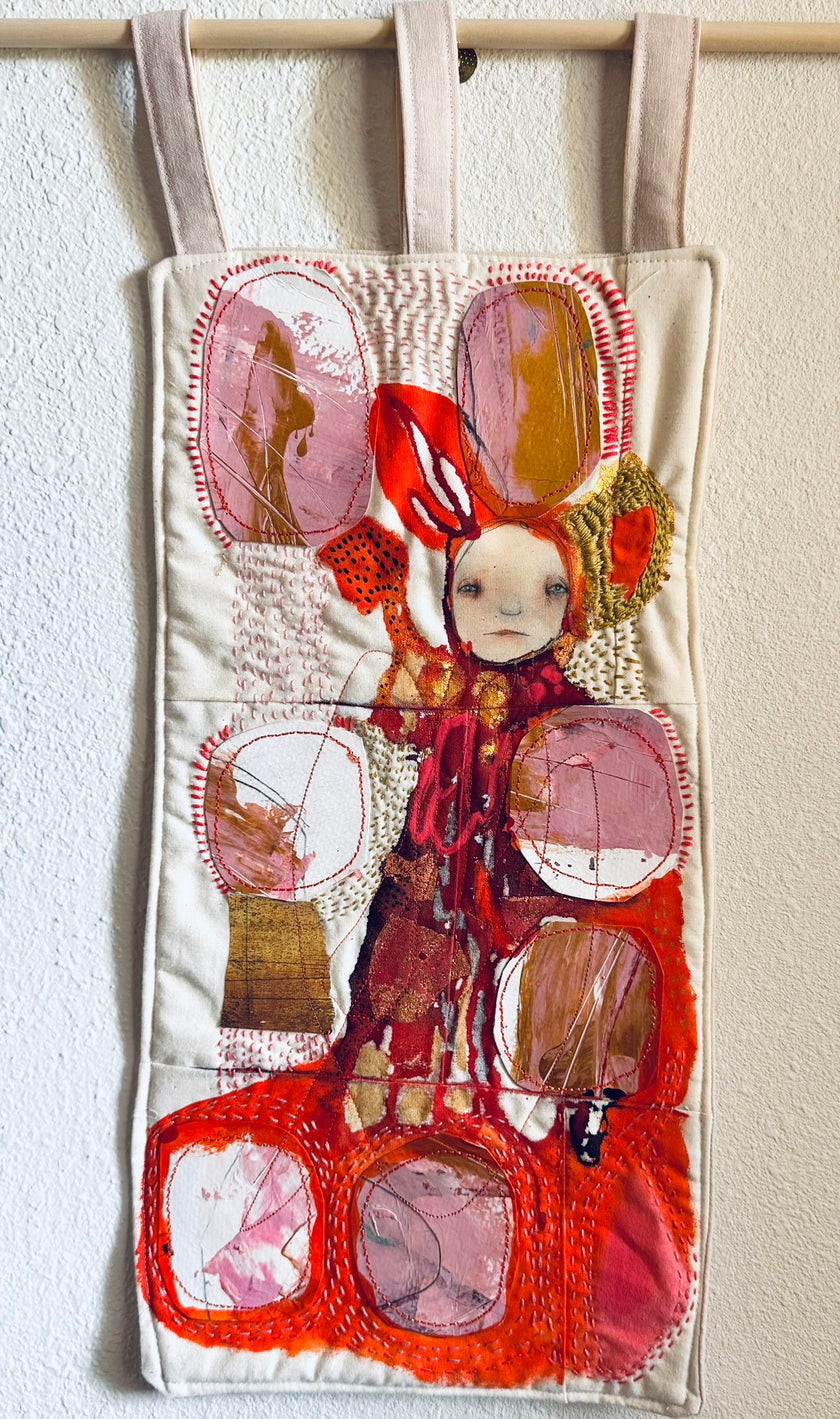 Mixed Media Textile Wall Hanging
