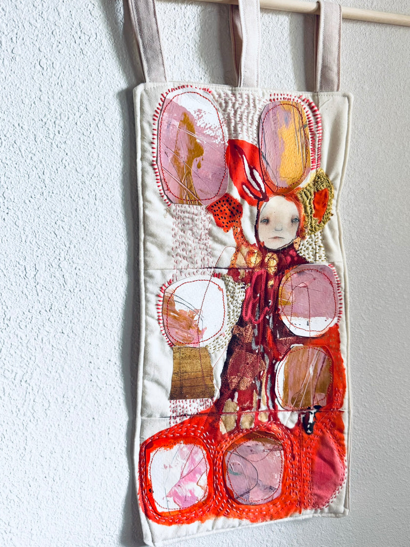 Mixed Media Textile Wall Hanging