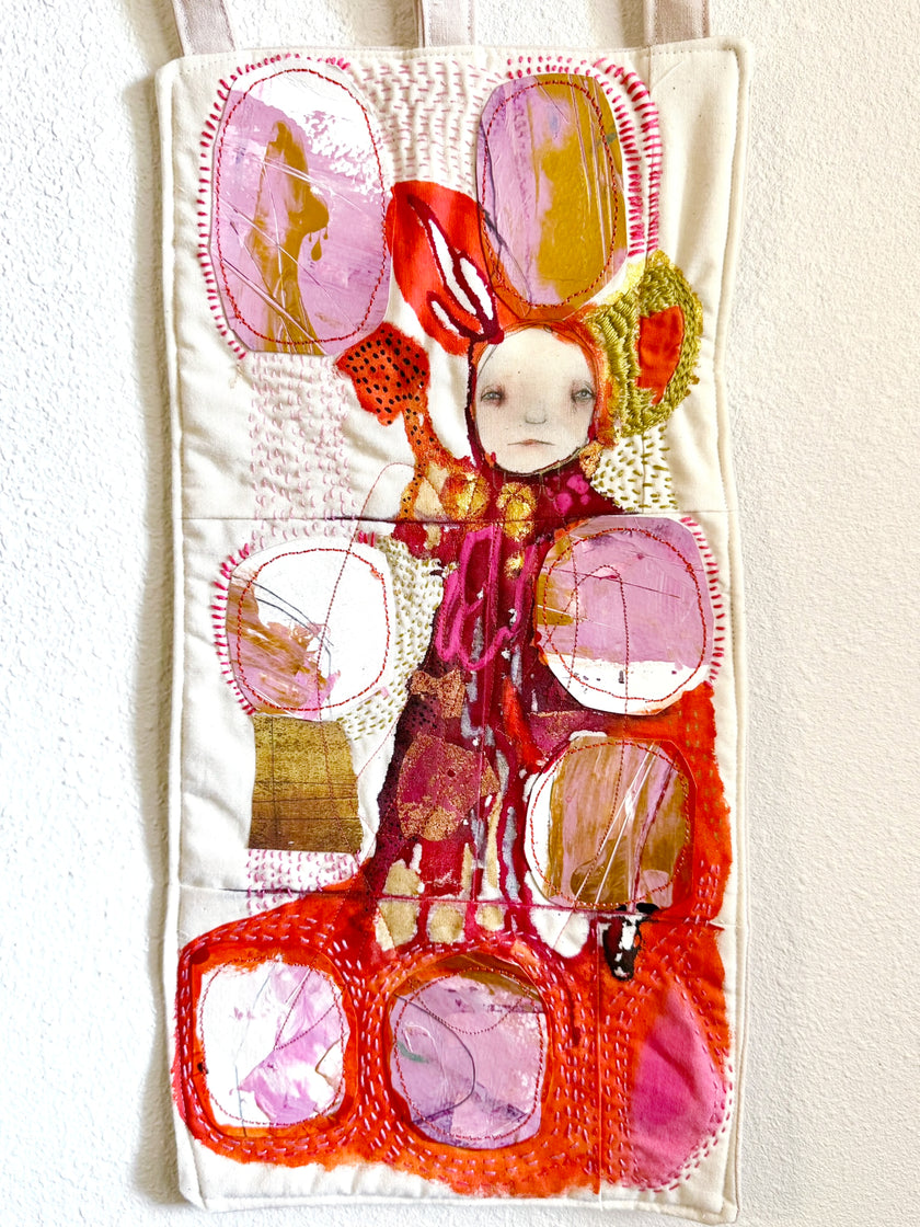 Mixed Media Textile Wall Hanging