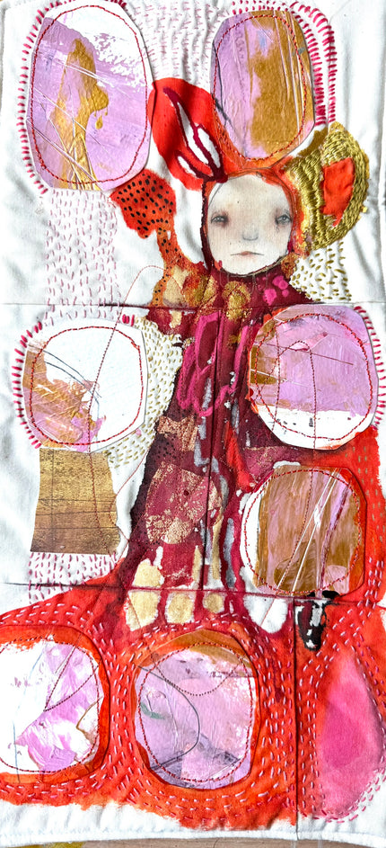 Mixed Media Textile Wall Hanging