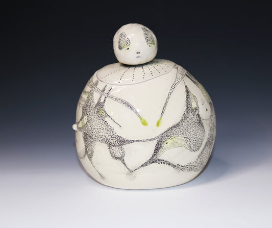 Original Hand Built Ceramic Vessel " Silent Keeper"