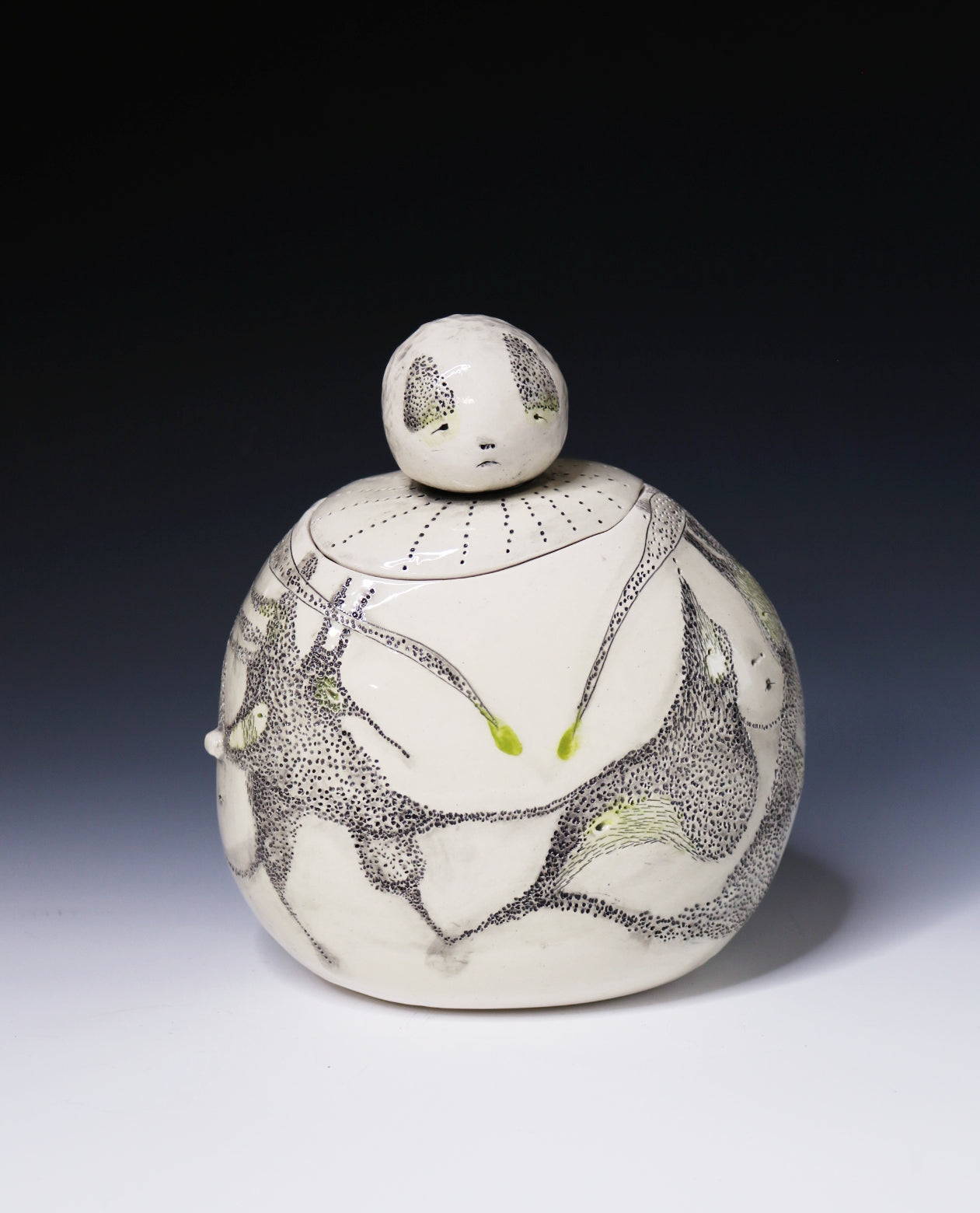 Original Hand Built Ceramic Vessel " Silent Keeper"