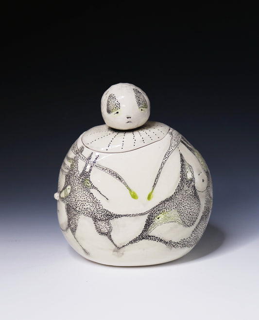 Original Hand Built Ceramic Vessel " Silent Keeper"