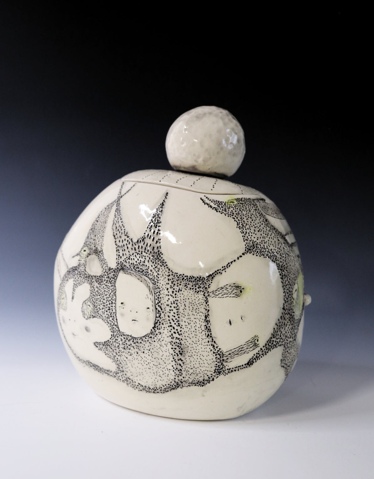Original Hand Built Ceramic Vessel " Silent Keeper"