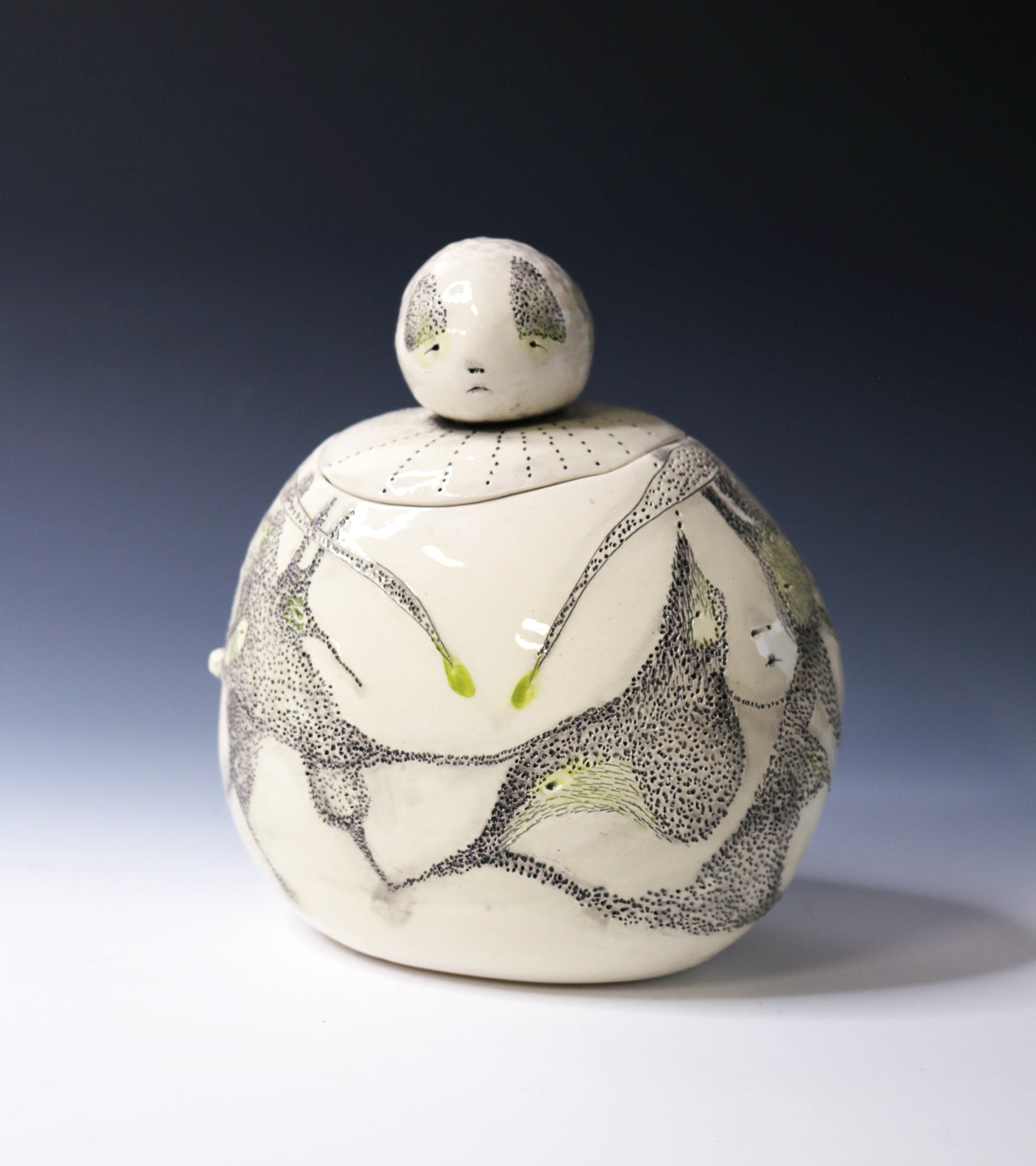 Original Hand Built Ceramic Vessel " Silent Keeper"