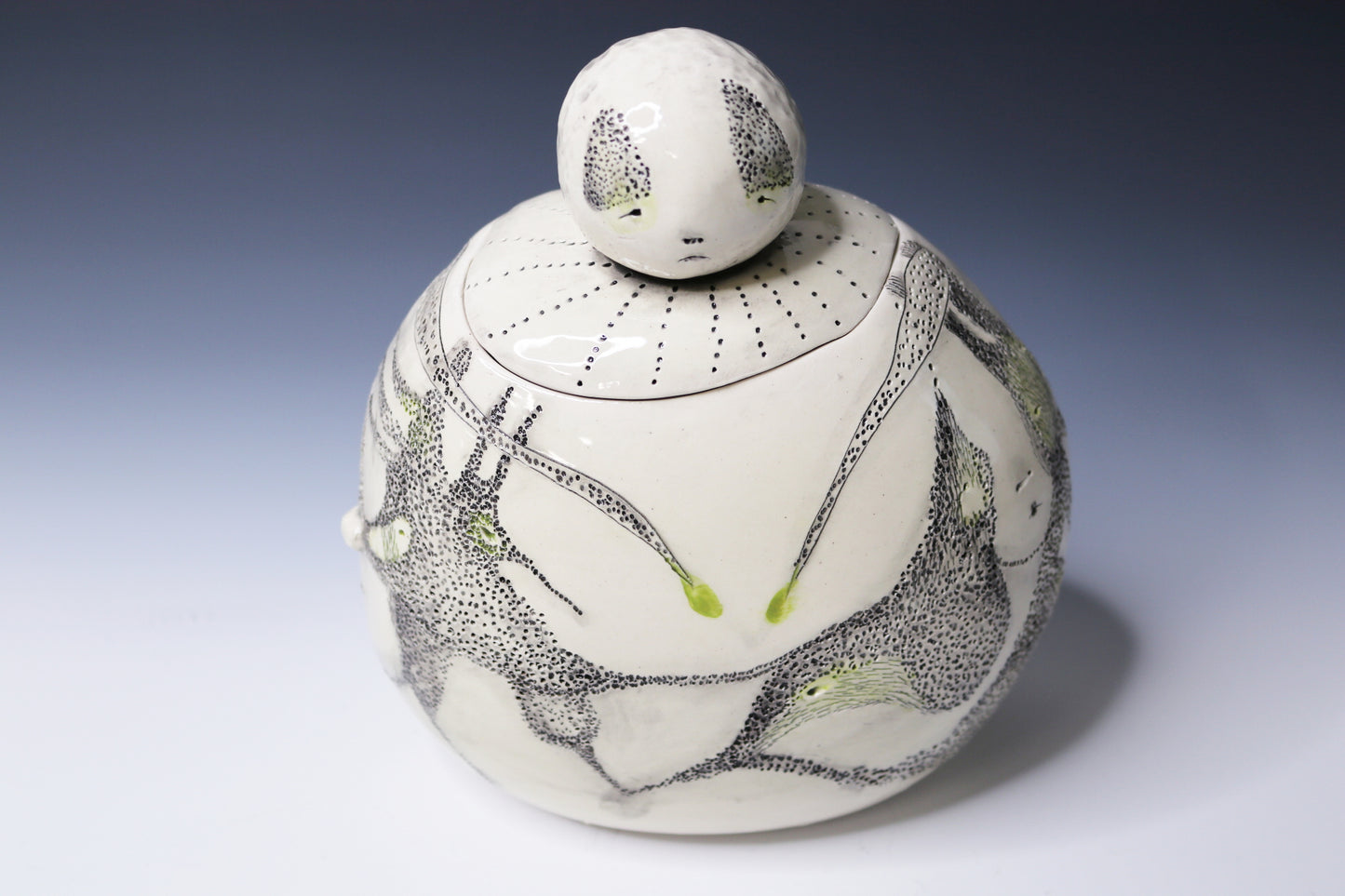 Original Hand Built Ceramic Vessel " Silent Keeper"