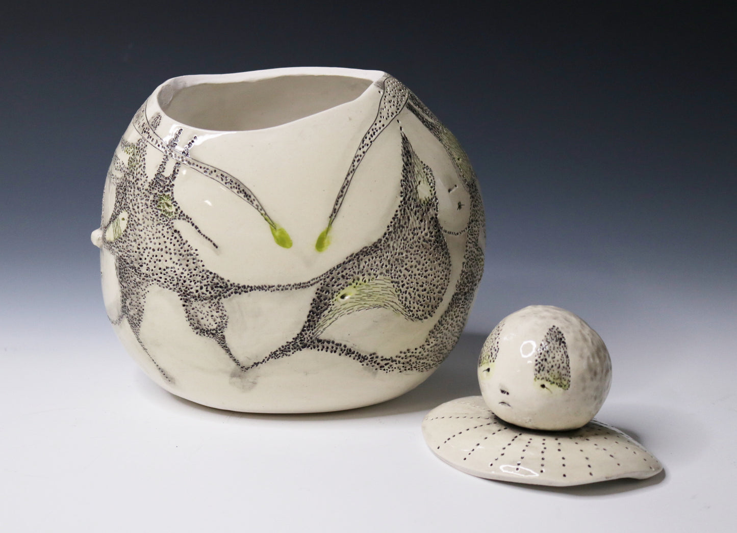 Original Hand Built Ceramic Vessel " Silent Keeper"