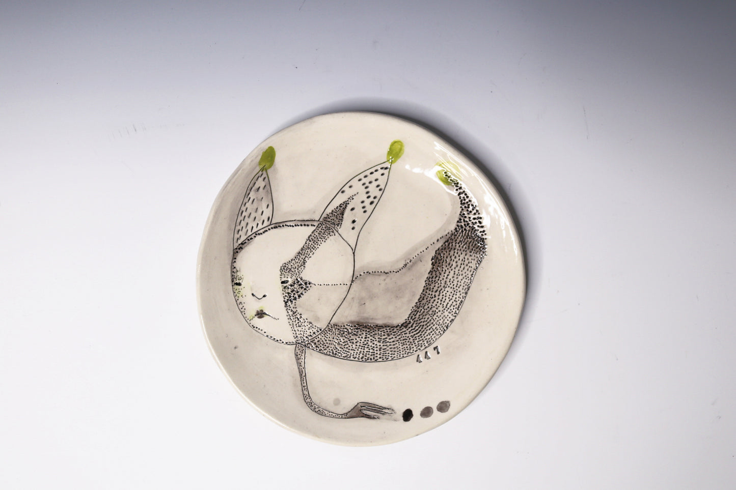 One Of A Kind Collectable Ceramic ART Plate "447"