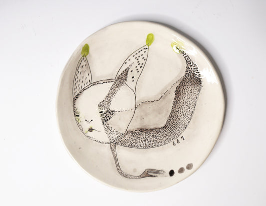 One Of A Kind Collectable Ceramic ART Plate "447"