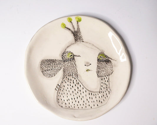 One Of A Kind Collectable Ceramic ART Plate "333"