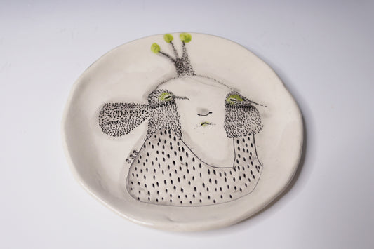 One Of A Kind Collectable Ceramic ART Plate "333"