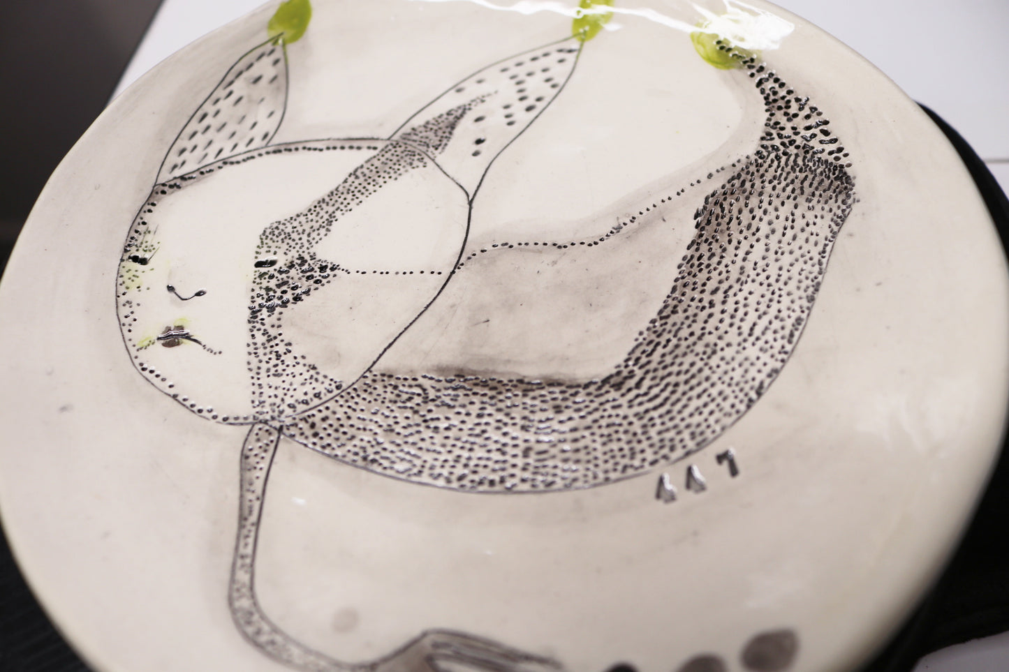 One Of A Kind Collectable Ceramic ART Plate "447"