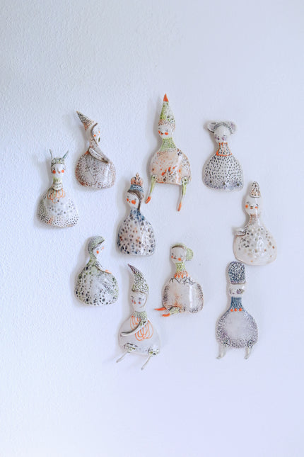 Handmade Collectable Porcelain Wall Hanging Figurine 
