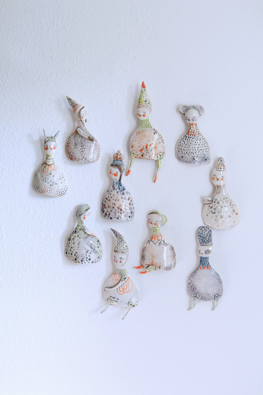 Handmade Collectable Porcelain Wall Hanging Figurine 