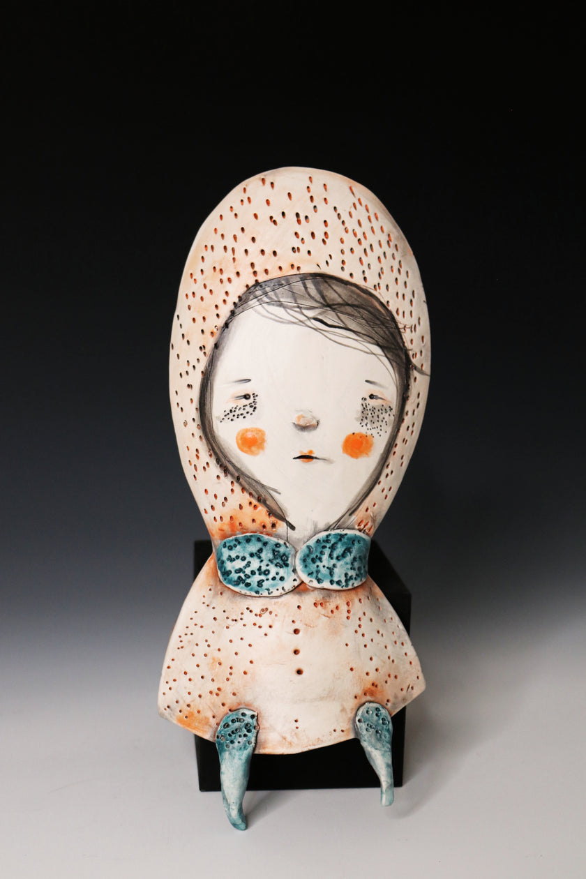 RIGINAL Hand Built Collectable Ceramic Wall Art - Charlene