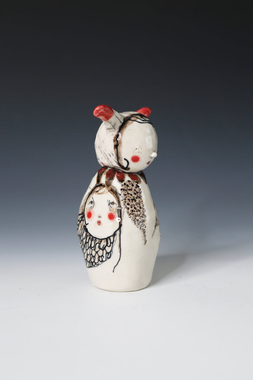 ORIGINAL Hand Built Collectable Ceramic Figure 