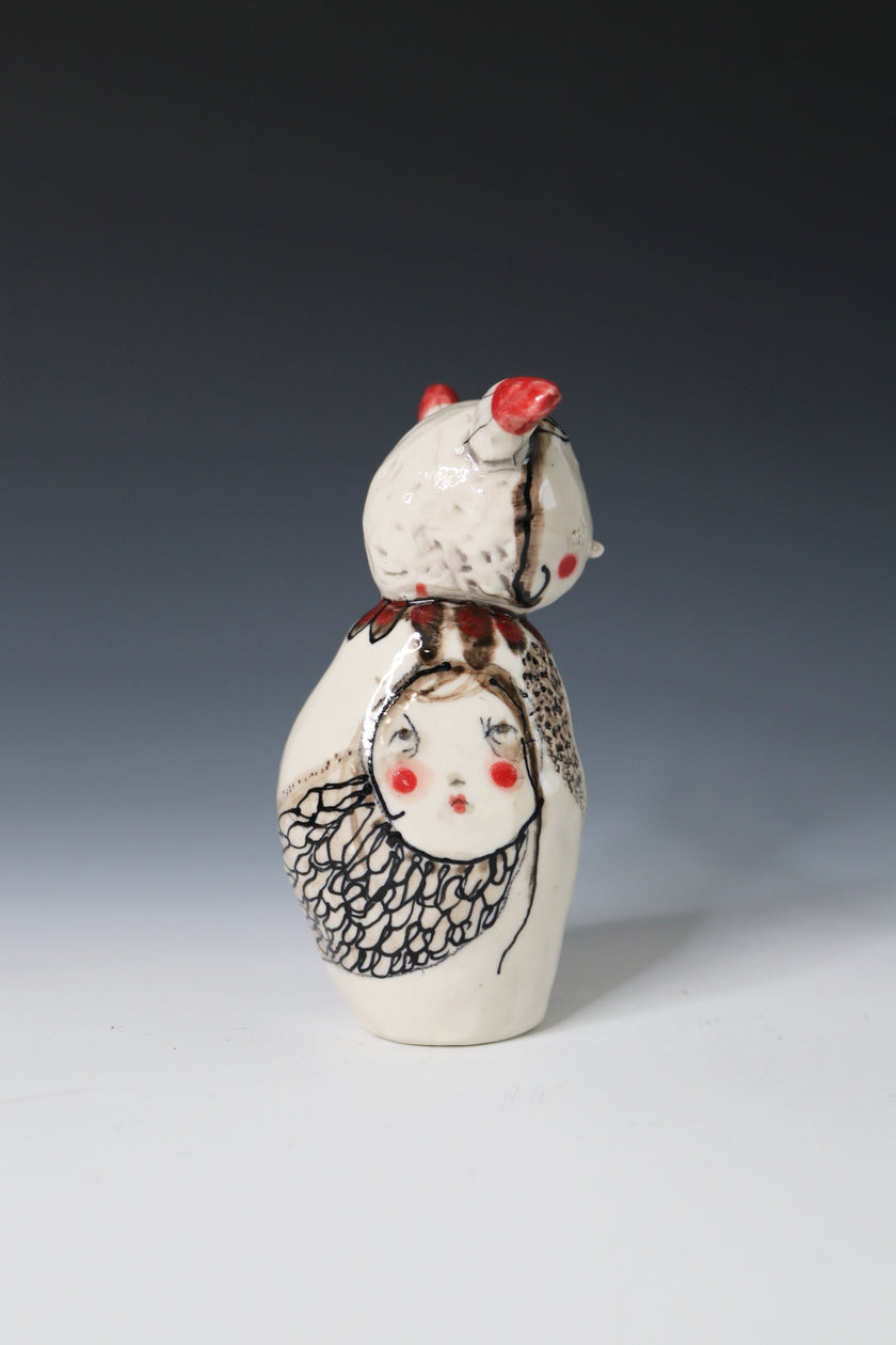 ORIGINAL Hand Built Collectable Ceramic Figure 