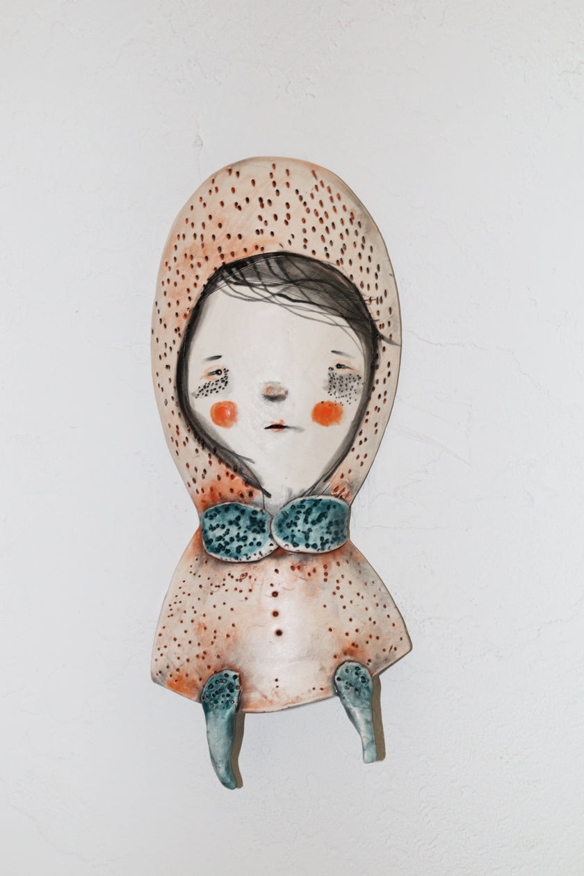 RIGINAL Hand Built Collectable Ceramic Wall Art - Charlene