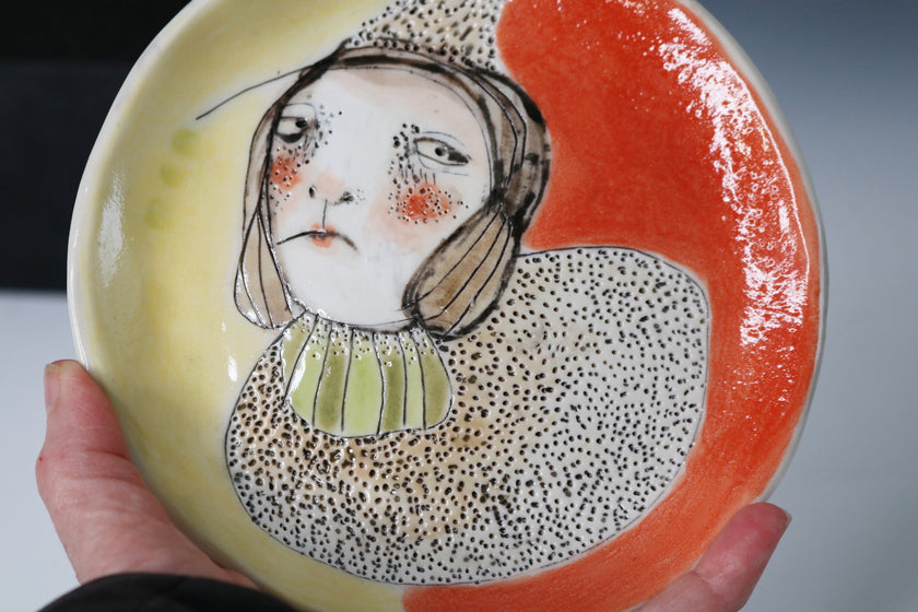 One Of A Kind Collectable Ceramic ART Plate 
