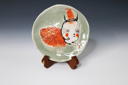 One Of A Kind Collectable Ceramic ART Plate 