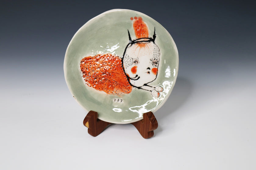 One Of A Kind Collectable Ceramic ART Plate 
