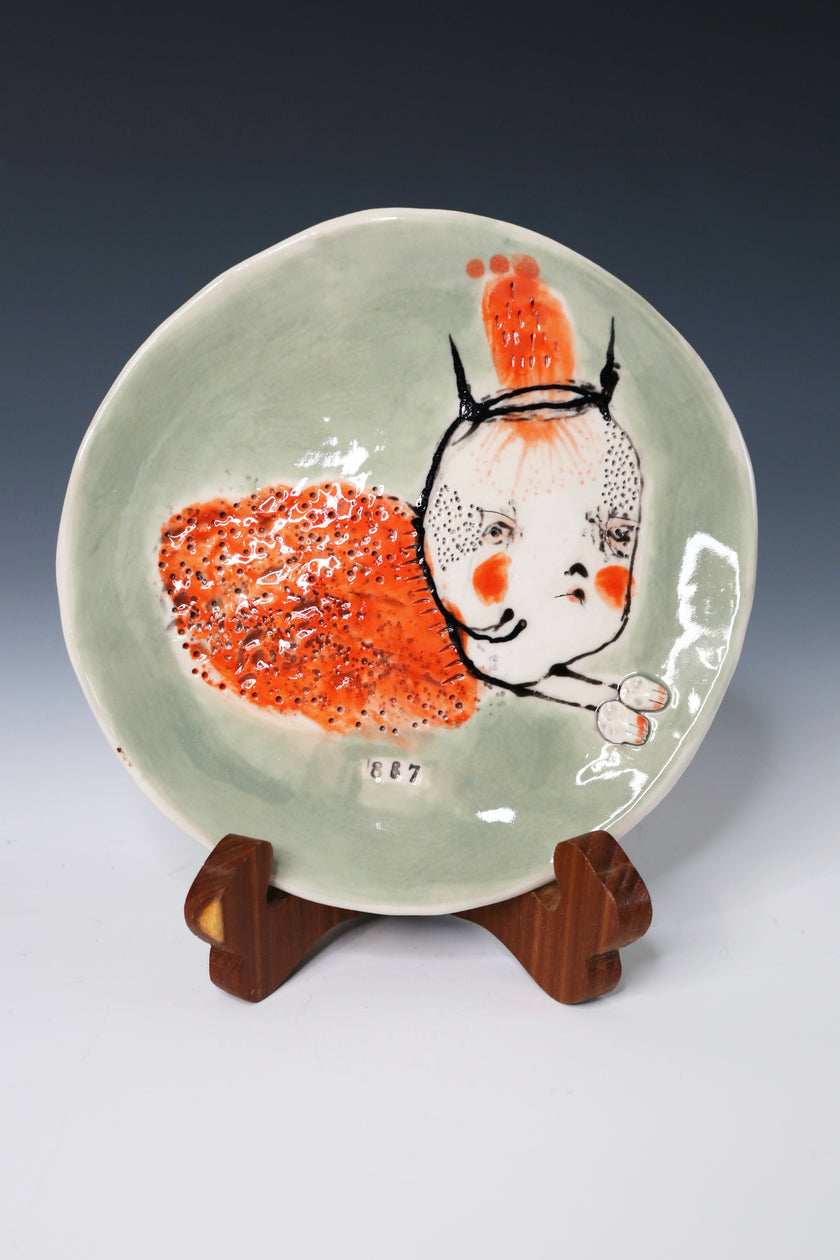 One Of A Kind Collectable Ceramic ART Plate 