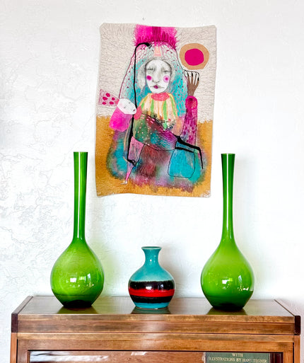 Mixed Media Textile Wall Hanging 