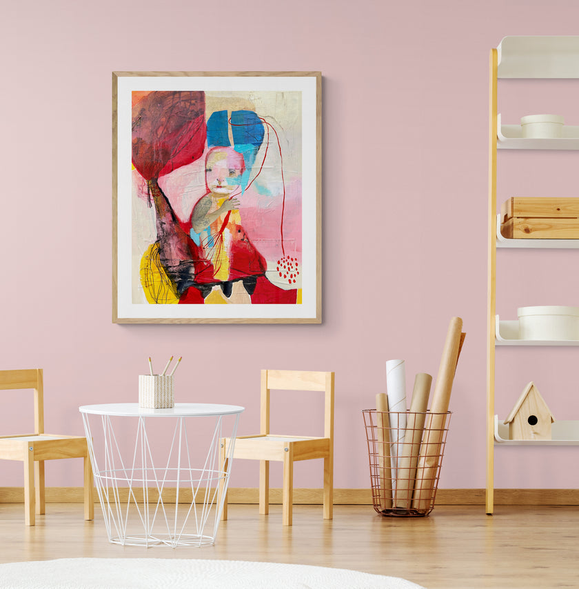 Large Abstract Figurative Painting - INTIMATE WELCOME