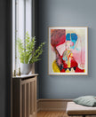 Large Abstract Figurative Painting - INTIMATE WELCOME
