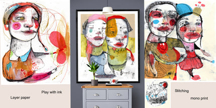 Mono Print Mixed Media Class