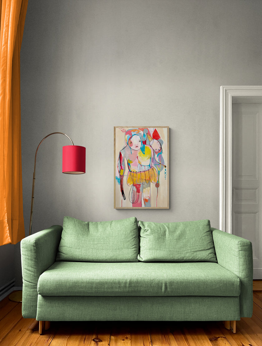 Large Abstract Figurative Painting , - Born To Dance