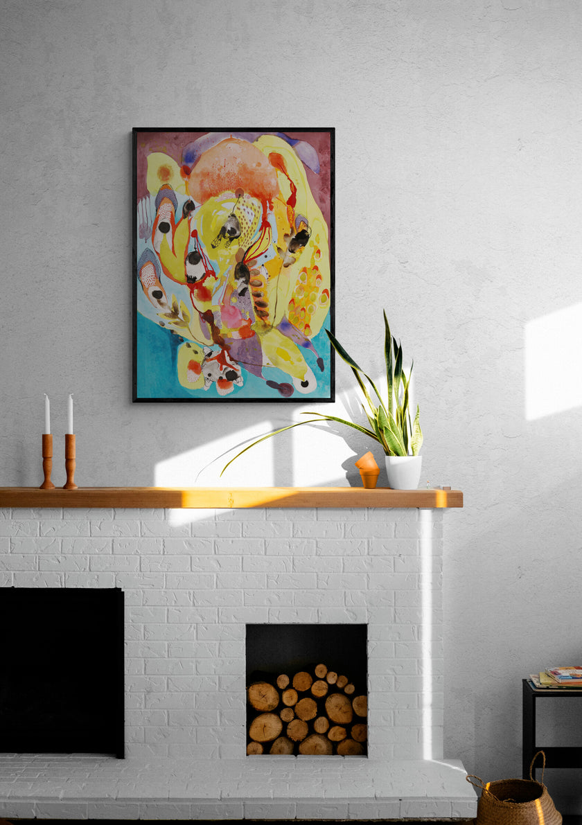 Large Abstract ,Original Mixed Media Painting on Arches Watercolor Paper - THE ABYSS