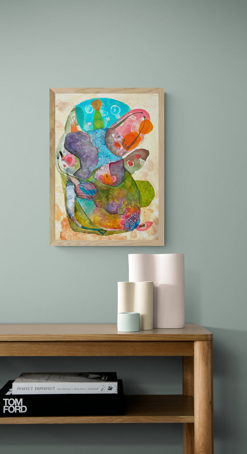 Original Mixed  Media Collage Painting-Where Do We Go From Here