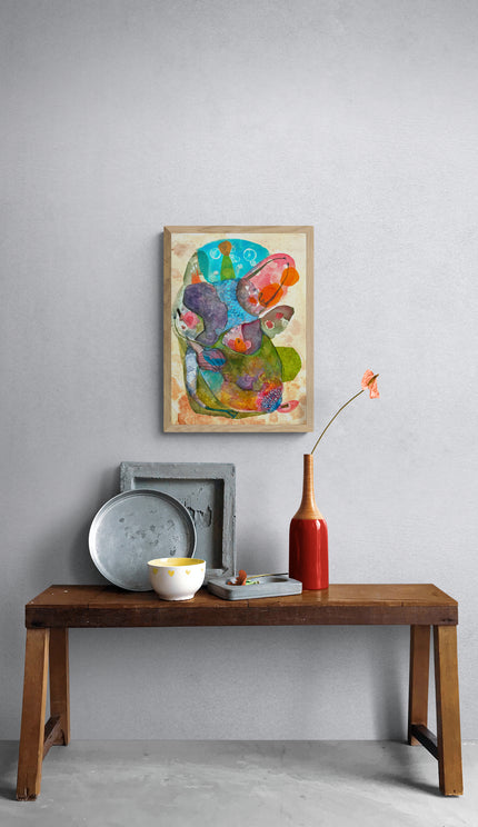 Original Mixed  Media Collage Painting-Where Do We Go From Here